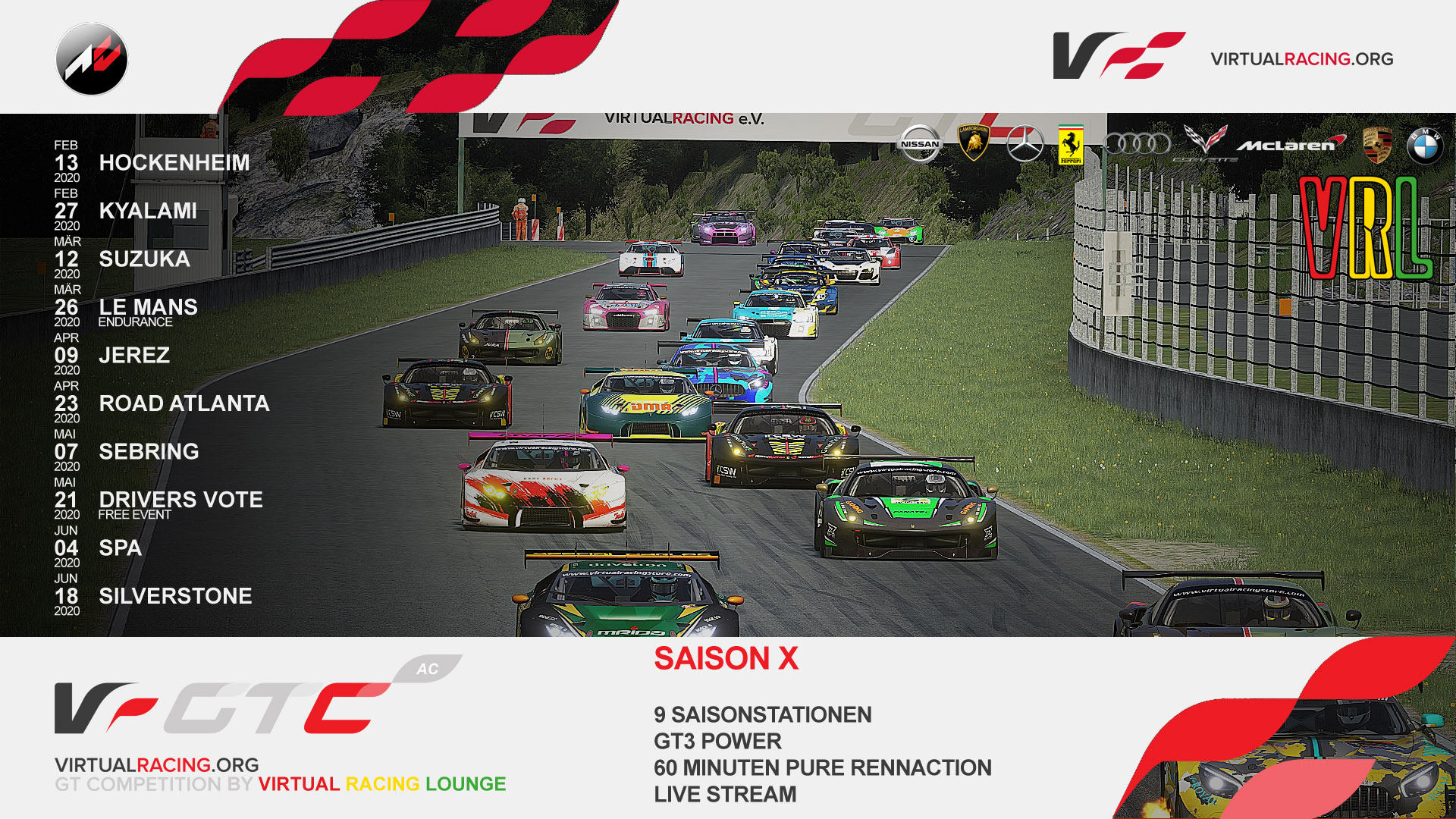 Assetto Corsa | GTC X powered by Virtual Racing Lounge | Lauf 7 | Sebring | virtualracing.org Irs4fj8o