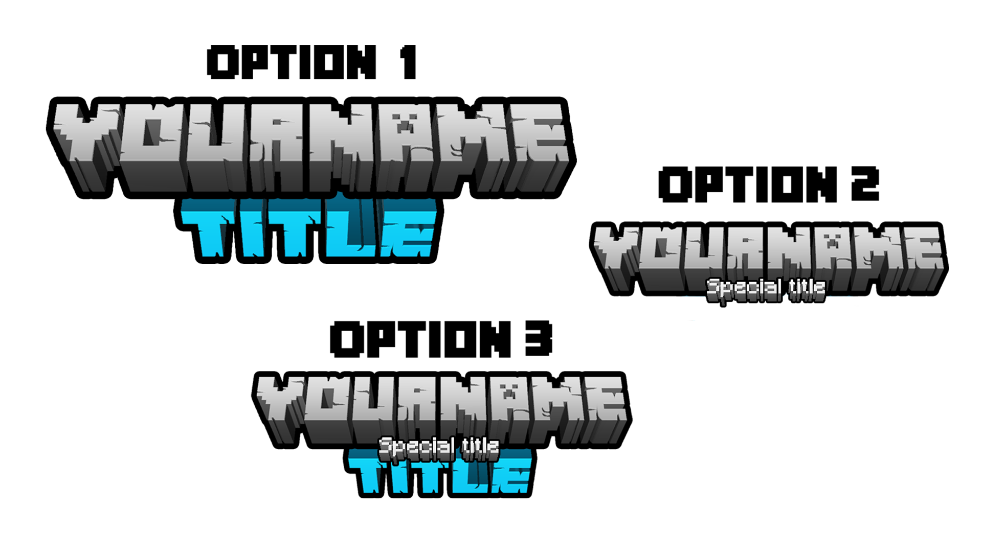 Your name in Minecraft logo style