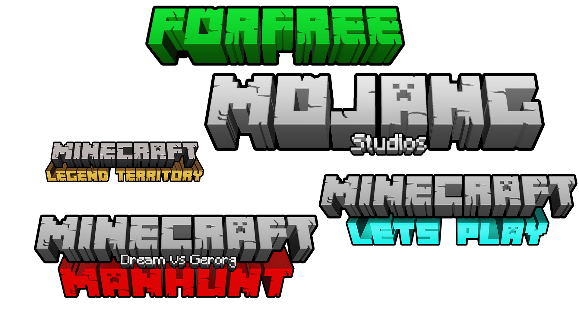 Your name in Minecraft logo style