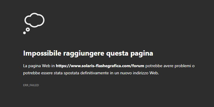 Non riesco ad aprire la pagina del forum Zzkaccie